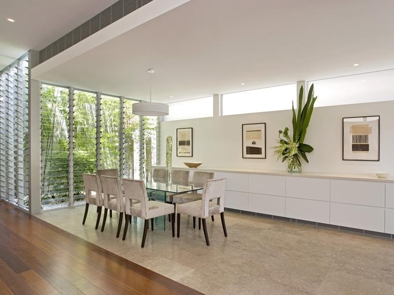 contemporary style dining room