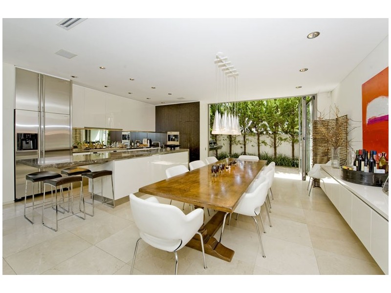 contemporary style dining room