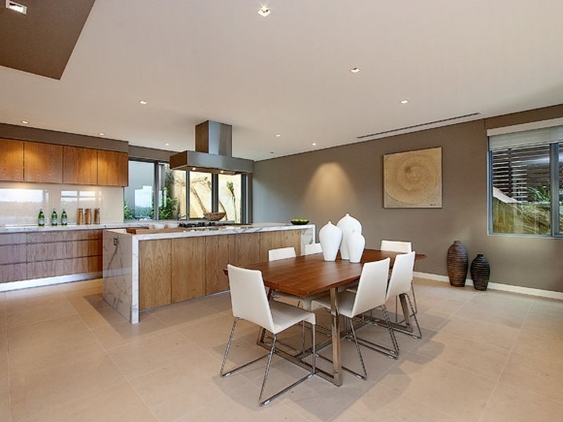 contemporary style dining room