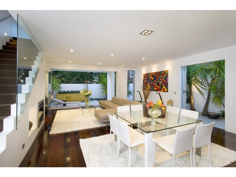 contemporary style dining room