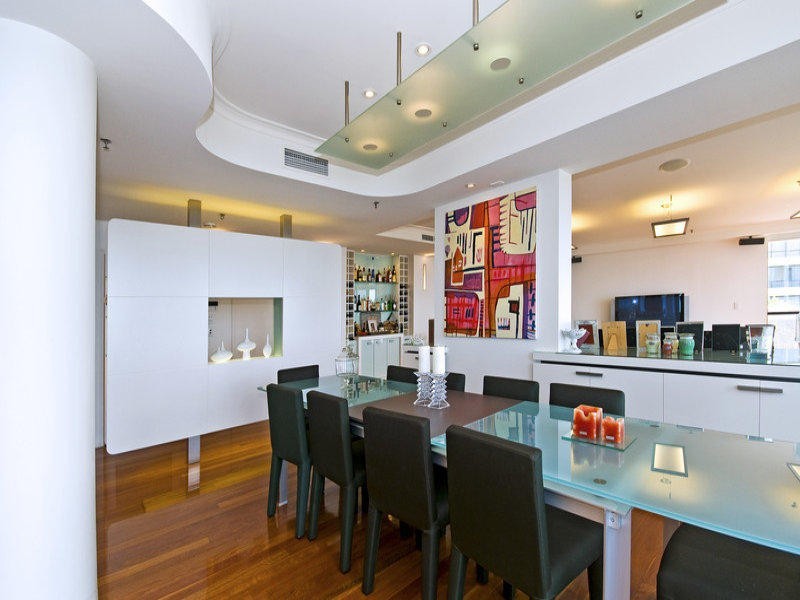 contemporary style dining room