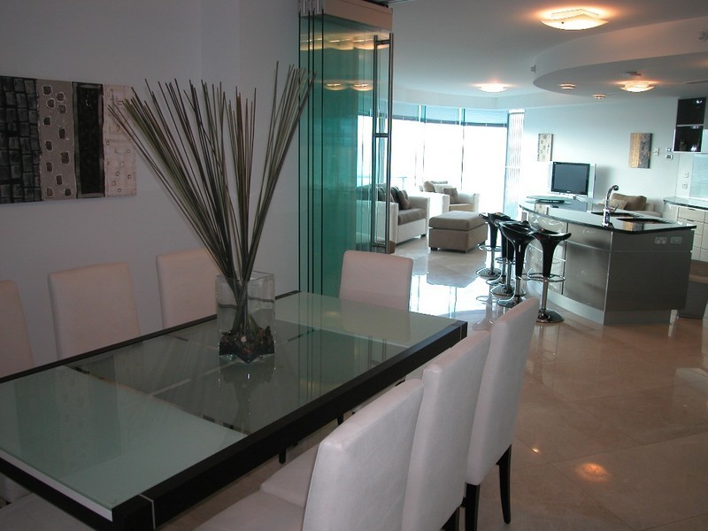 contemporary style dining room